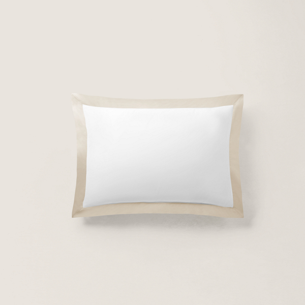 Polo Ralph Lauren Organic Cotton Sateen Border Sham In Coastal Sand