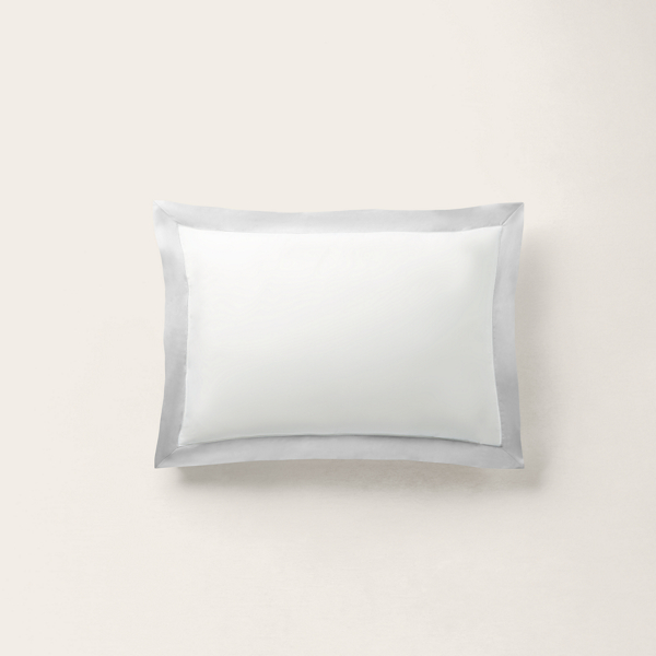 Polo Ralph Lauren Organic Cotton Sateen Border Sham In True Platinum