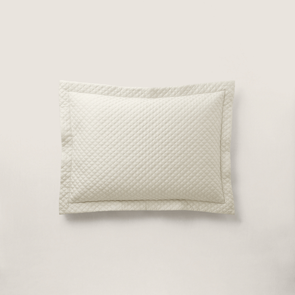 Polo Ralph Lauren Argyle Quilted Sateen Sham In Parchment