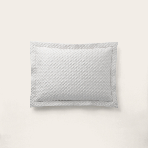 Polo Ralph Lauren Argyle Quilted Sateen Sham In Platinum