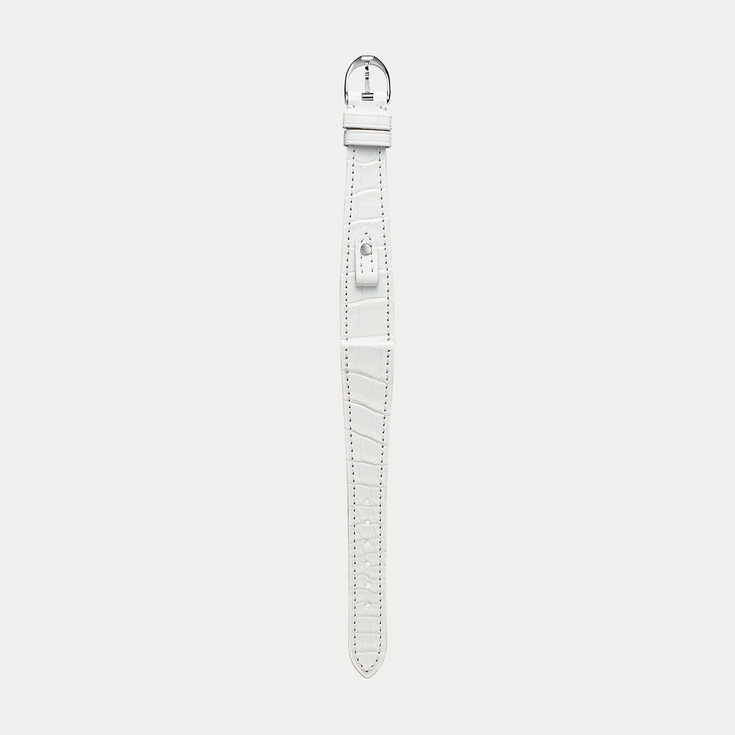 Polo Ralph Lauren Petite Stirrup Alligator Watch Strap In White