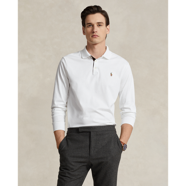 Ralph Lauren Classic Fit Soft Cotton Polo Shirt In Elite Blue Heather