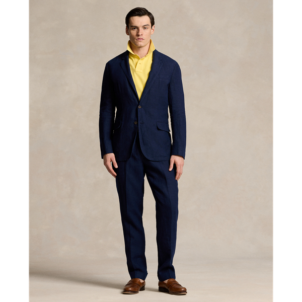 Polo Ralph Lauren Linen Suit Trouser In Blue