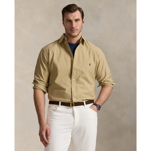Grandes Tailles - Chemise Oxford teinte en pièce - Big & Tall - Modalova