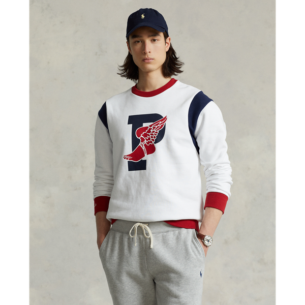 Polo Ralph Lauren P wing Fleece Sweatshirt In Deckwash White Multi ModeSens