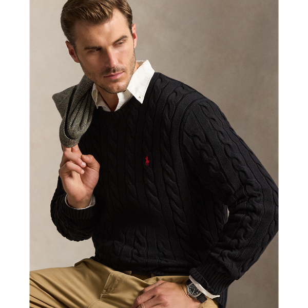 Big & Tall – Cable-Knit Cotton Jumper