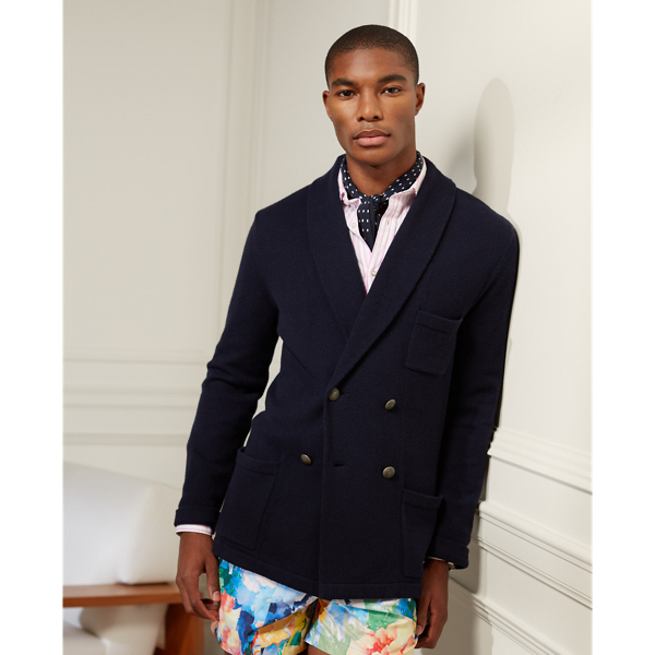 Cardigan blazer croisé en cachemire - Purple Label - Modalova