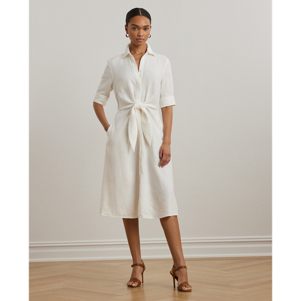★Ralph Lauren★Linen Shirtdress Belted Linen Shirtdress