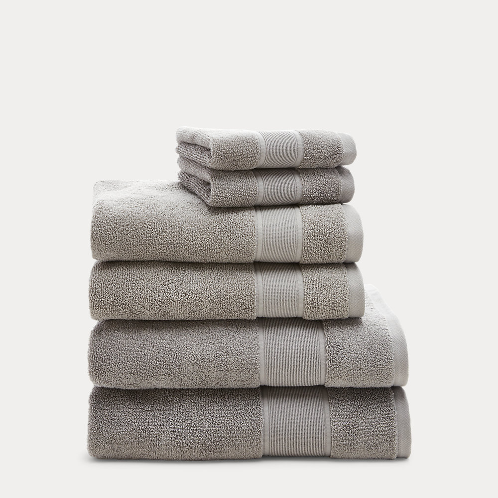 Ralph Lauren Sanders 6-piece Towel Set In Pewter Grey