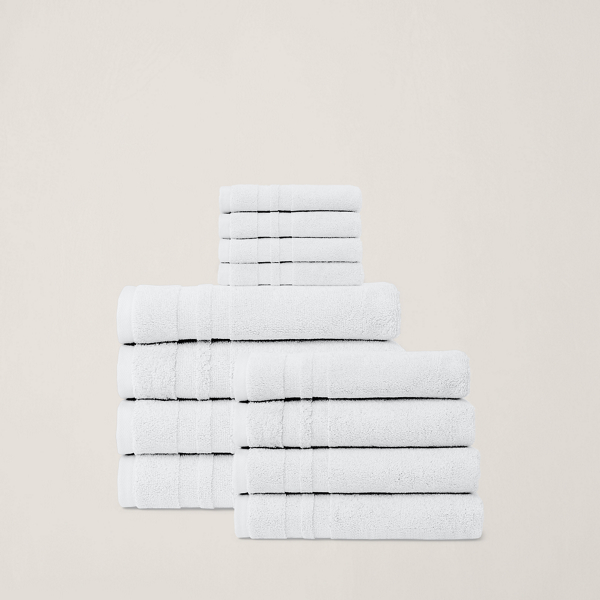 Polo Ralph Lauren Payton 12-piece Towel Set In Spa White