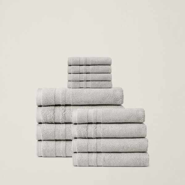 Polo Ralph Lauren Payton 12-piece Towel Set In Stone Gray