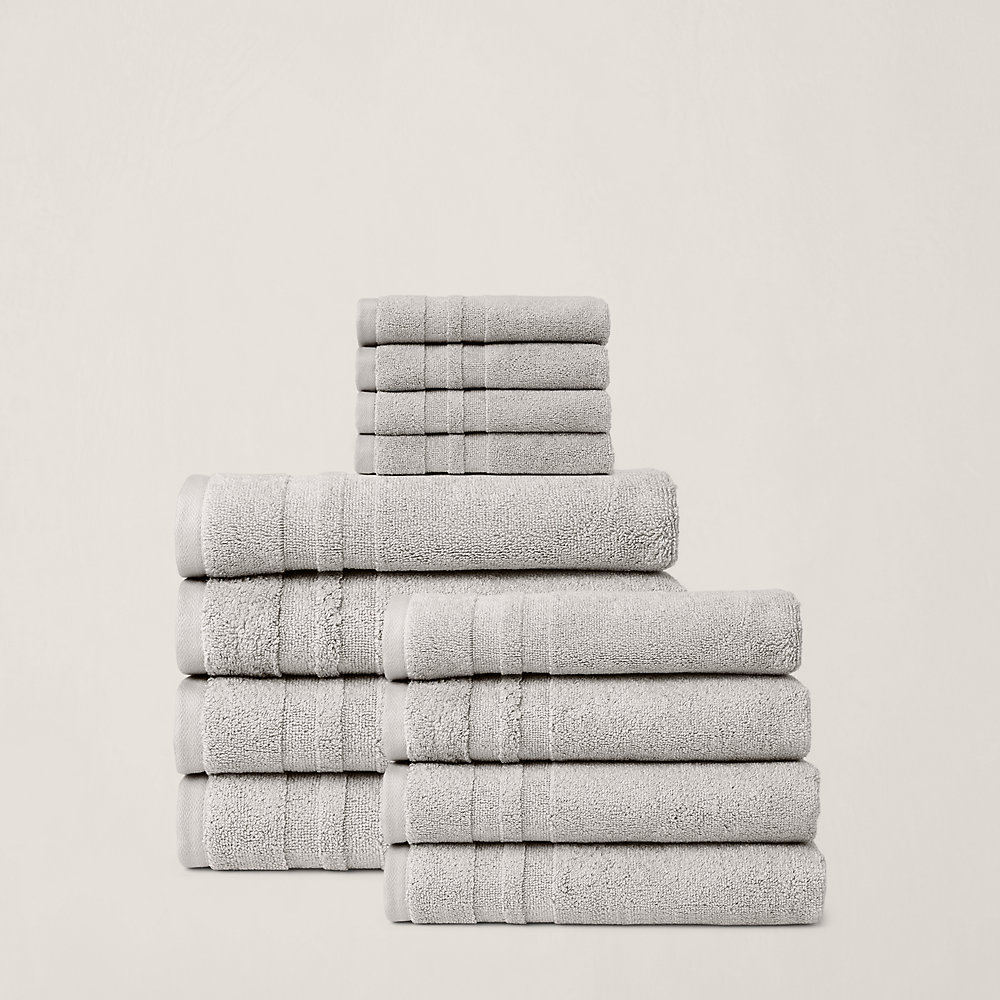 Ralph Lauren Payton 12-piece Towel Set In Gray