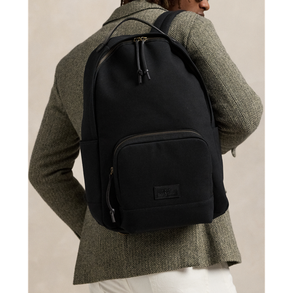 Sac à dos en toile et finition en cuir - Polo Ralph Lauren - Modalova