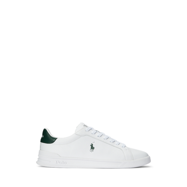 Shop Polo Ralph Lauren Heritage Court Ii Leather Trainer In White