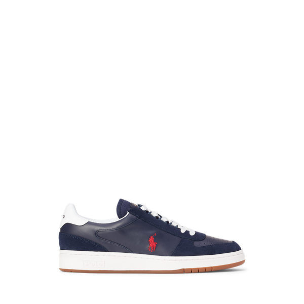Baskets Court en cuir et daim - Polo Ralph Lauren - Modalova