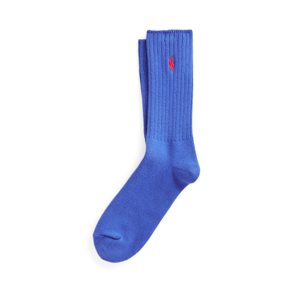 Signature Pony Cotton-Blend Crew Socks