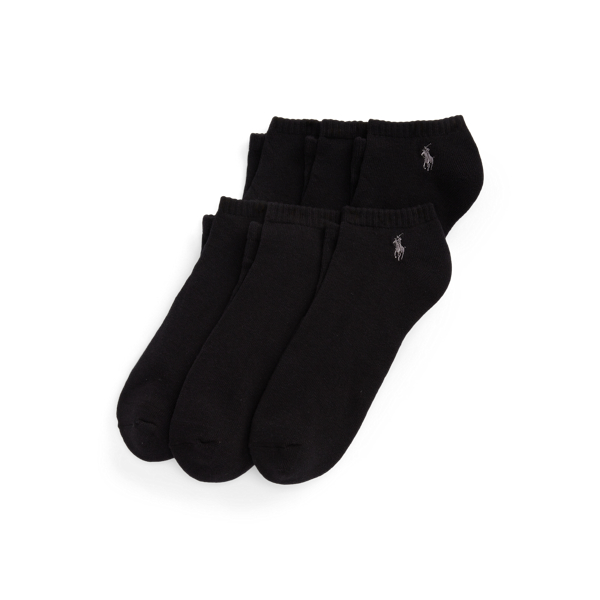 Shop Polo Ralph Lauren Cushioned Low-cut-sock 6-pack In Black
