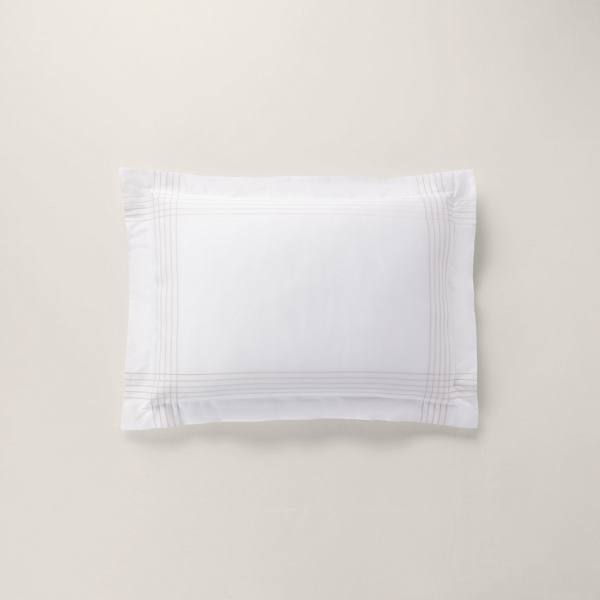 Ralph Lauren Organic Cotton Sateen Handkerchief Sham In True Platinum