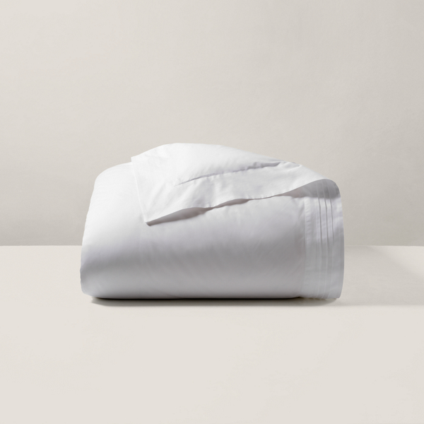 Polo Ralph Lauren Organic Cotton Tuxedo Pleat Duvet Cover In White