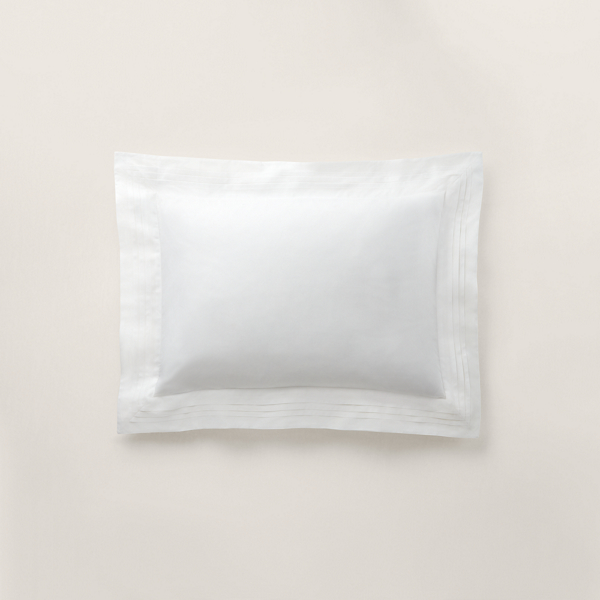 Polo Ralph Lauren Organic Cotton Tuxedo Pleat Sham In White