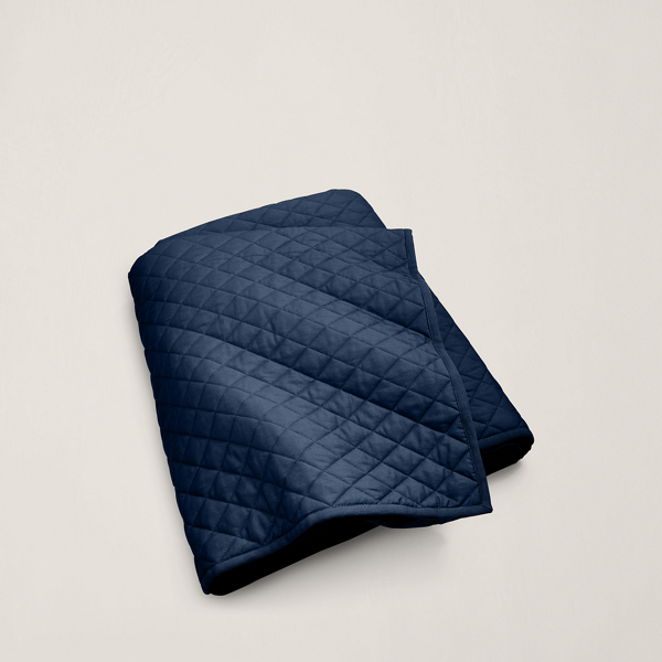 Ralph Lauren Cromwell Quilted Coverlet In Navy