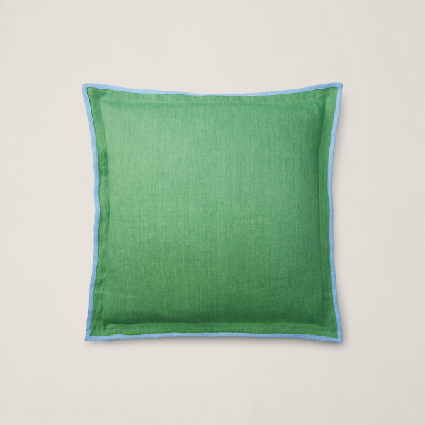 Polo Ralph Lauren Branford Euro Sham In Bottle Green And Navy