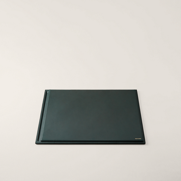 Polo Ralph Lauren Brennan Leather Desk Blotter In Green
