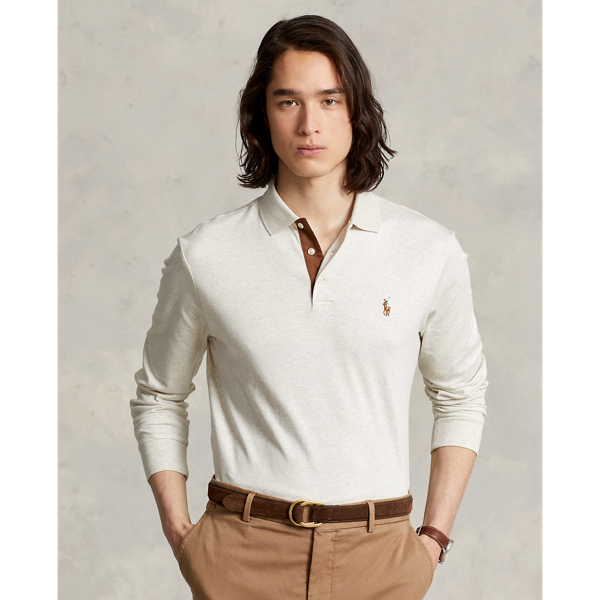 Polo Ralph Lauren Classic Fit Soft Cotton Polo Shirt In American Heather