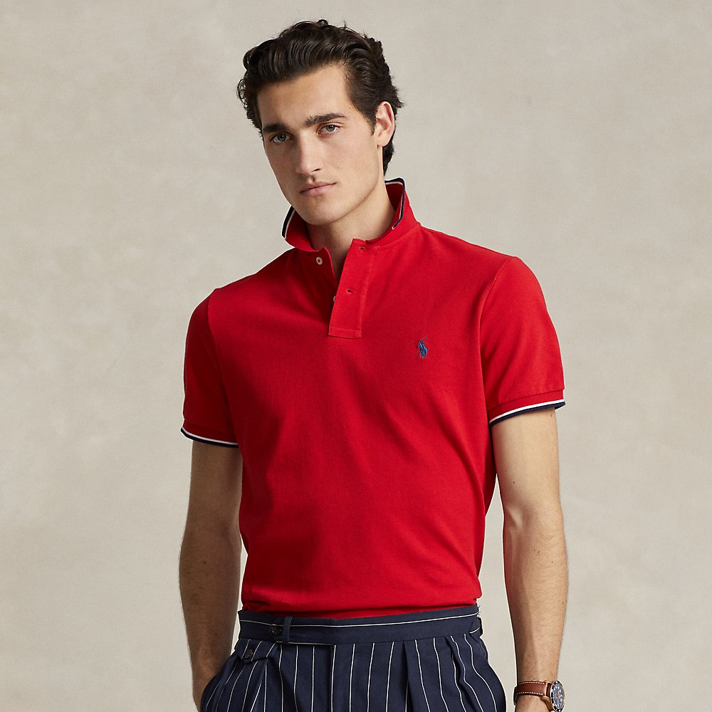 Ralph Lauren Classic Fit Mesh Polo Shirt In Rl 2000 Red
