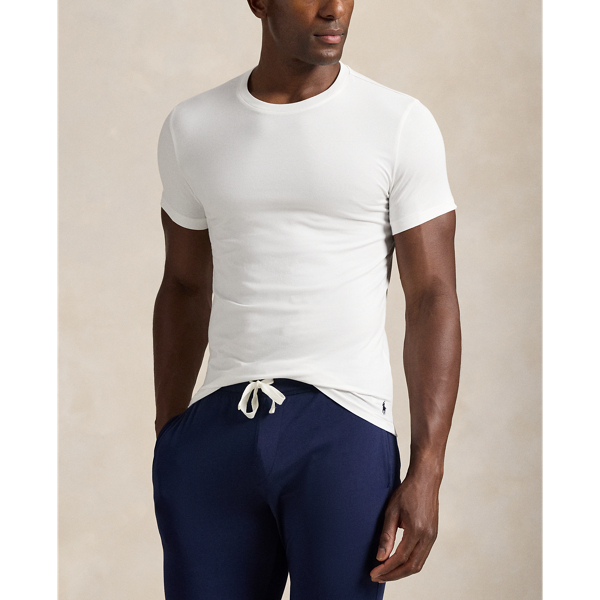 This essential two-pack includes two crewneck undershirts that are crafted from soft cotton-blend jersey with a hint of stretch for a comfortable fit.
