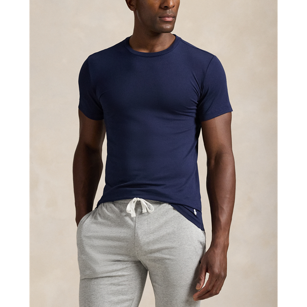This essential two-pack includes two crewneck undershirts that are crafted from soft cotton-blend jersey with a hint of stretch for a comfortable fit.