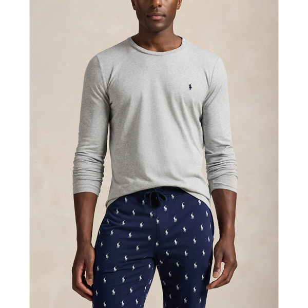 Crafted with soft cotton jersey, this long-sleeve sleep shirt is finished with our signature embroidered Pony.