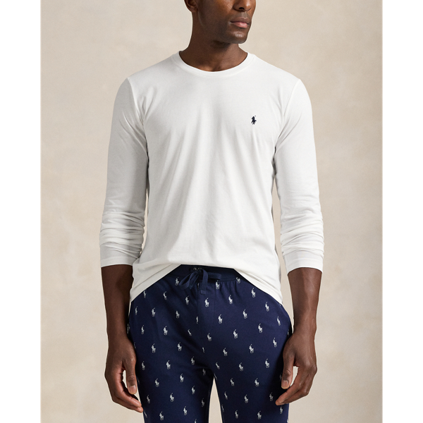 Crafted with soft cotton jersey, this long-sleeve sleep shirt is finished with our signature embroidered Pony.