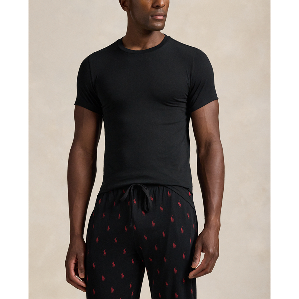 This essential two-pack includes two crewneck undershirts that are crafted from soft cotton-blend jersey with a hint of stretch for a comfortable fit.