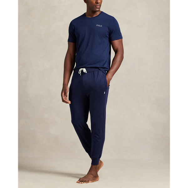Crafted with soft cotton jersey, these sleep joggers are designed with an elasticated drawstring waist for comfort.