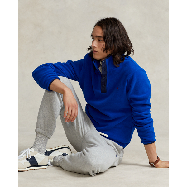 【POLO RALPH LAUREN】FLAKE BRUSHED FLEECEスウェット Polo Ralph Lauren Brushed Fleece Mockneck Pullover In Cream