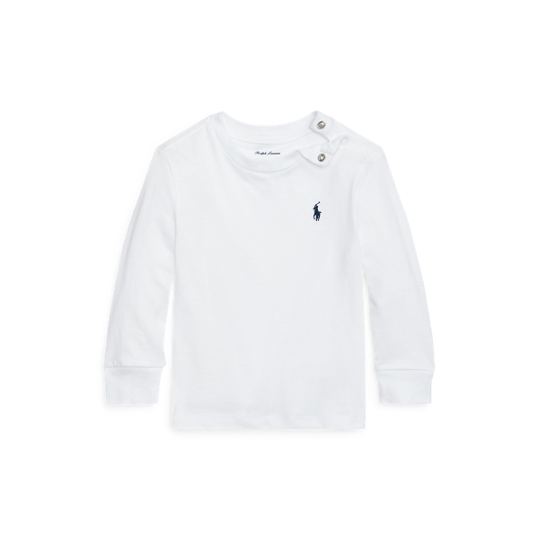 Maglietta a Maniche Lunghe in Cotone Ralph Lauren