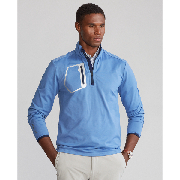 Rlx Golf Performance Quarter-zip Pullover In Nimes Blue