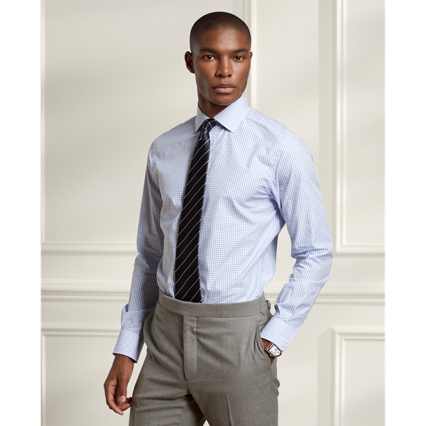 Chemise tattersall en sergé - Purple Label - Modalova