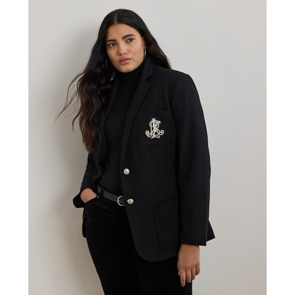 Lauren Woman Bullion Jacquard Blazer In Polo Black