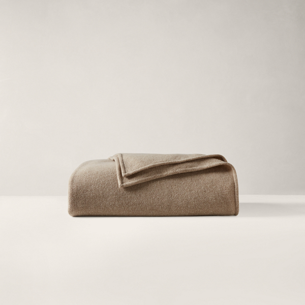 Polo Ralph Lauren Hayes Bed Blanket In Heathered Camel