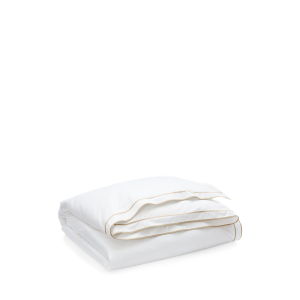 Polo Ralph Lauren Spencer Sateen Border Duvet Cover In Flax