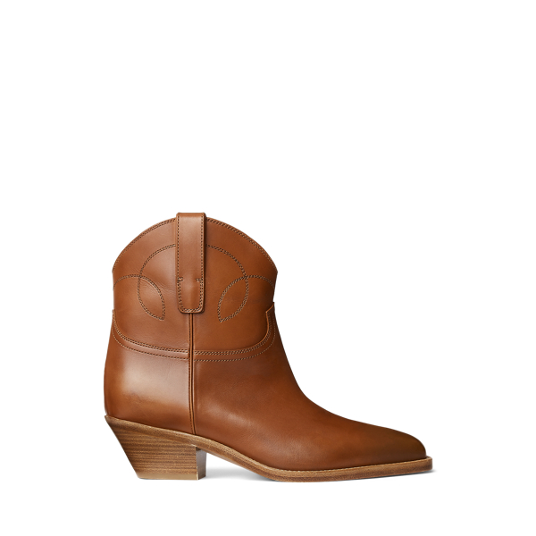 Shop Collection Jayme Burnished Calfskin Bootie In Gold
