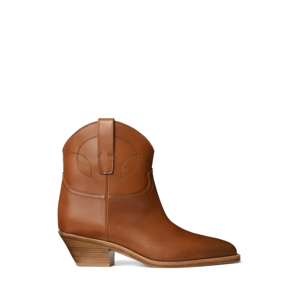 Shop Collection Jayme Burnished Calfskin Bootie In Gold