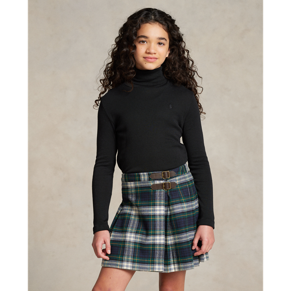 Polo Ralph Lauren Ribbed Cotton-blend Turtleneck In Polo Black