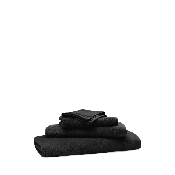Shop Ralph Lauren Sanders Bath Towels & Mat In Black