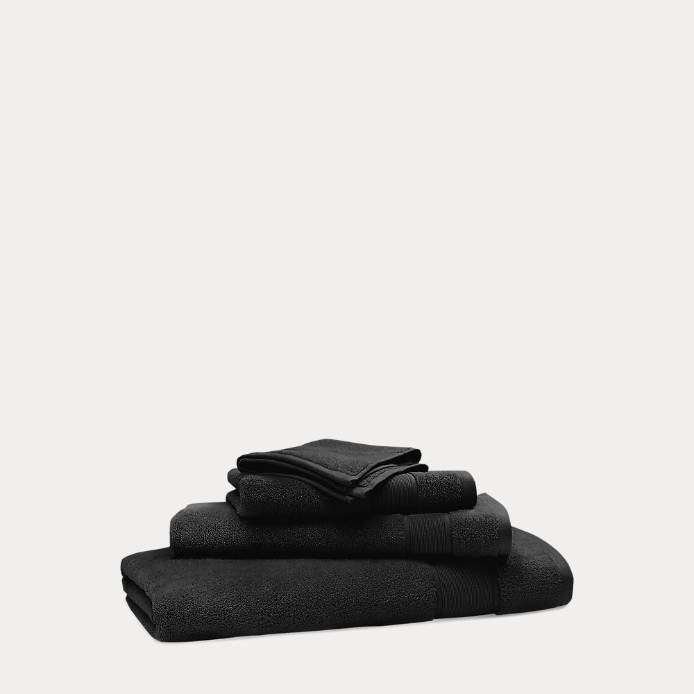 Ralph Lauren Sanders Bath Towels & Mat In Black