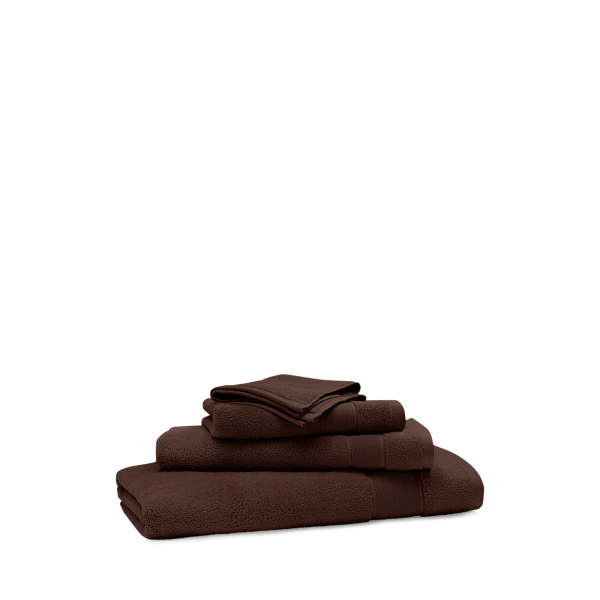 Shop Ralph Lauren Sanders Bath Towels & Mat In Solid Dark Chocolate