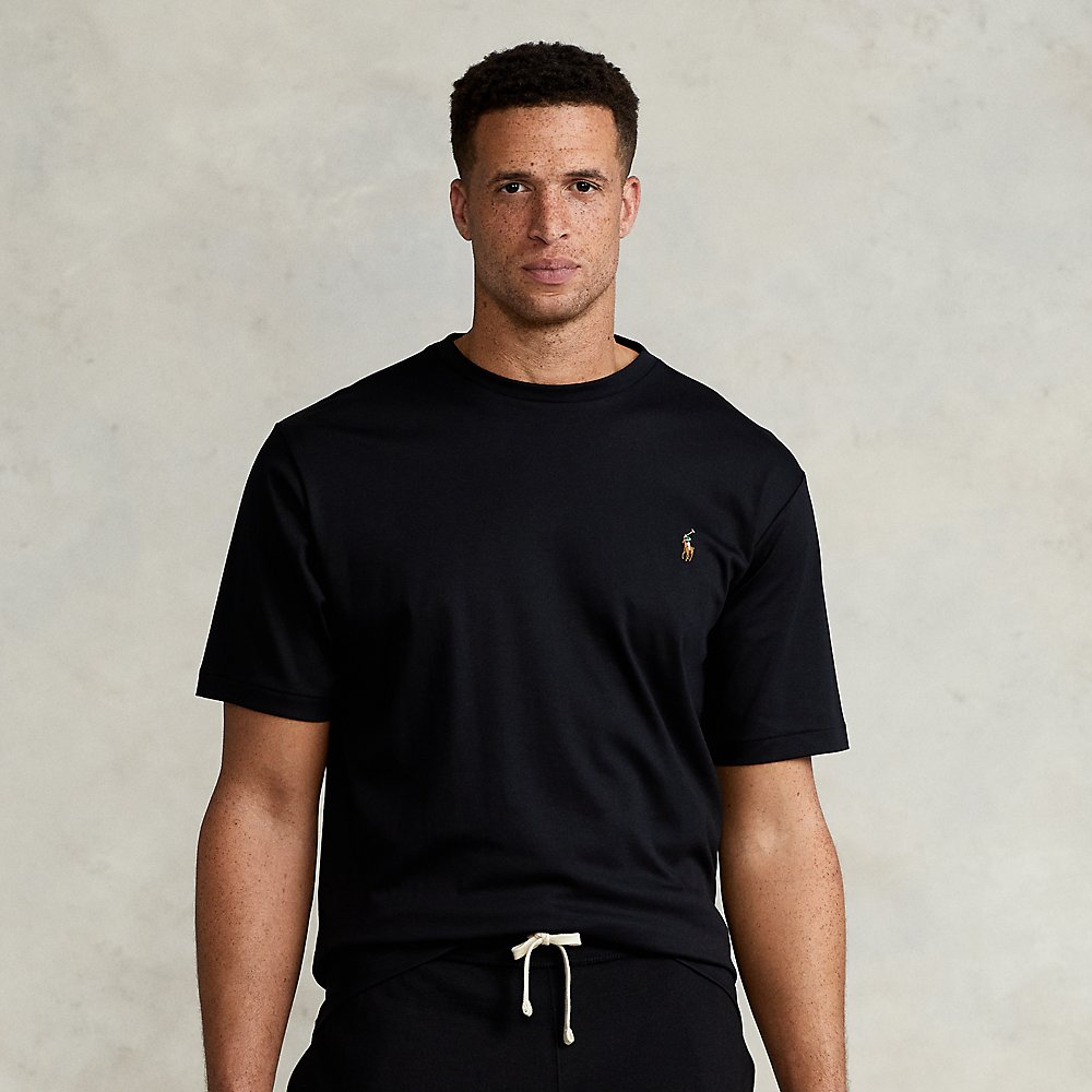 Polo Ralph Lauren Soft Cotton Crewneck T-shirt In Polo Black
