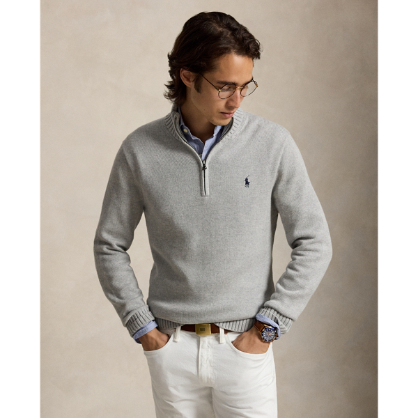 Maglia in Cotone con Cerniera Ralph Lauren - Stile Unico